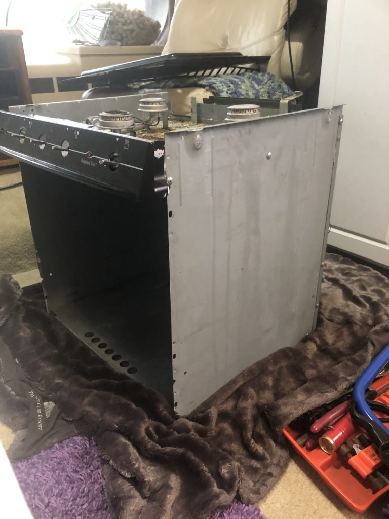 Pulled out the oven and put in dishwasher