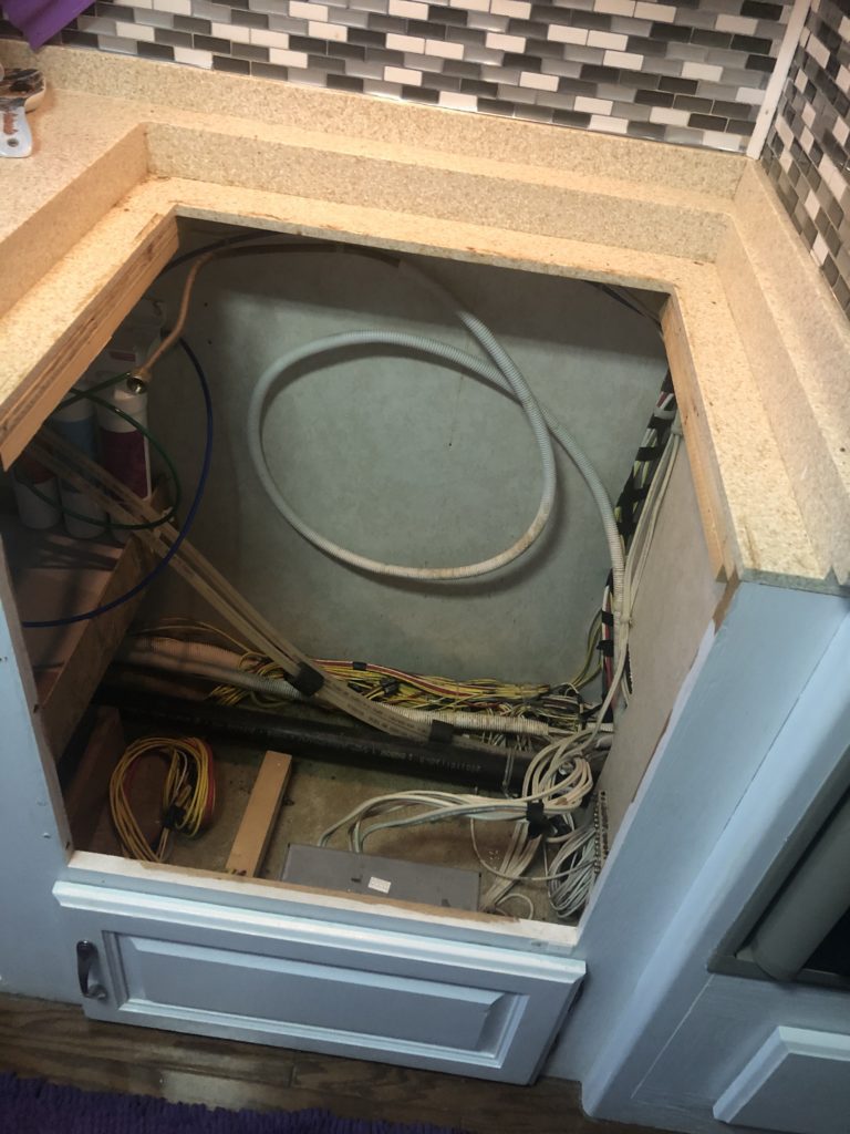 replace RV oven with Dishwasher
