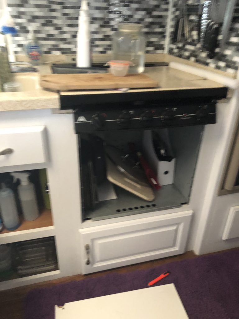 remove propane oven from camper